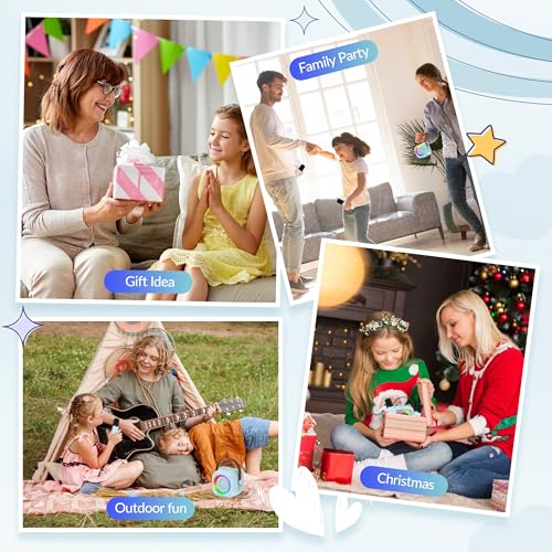 Portable Bluetooth Karaoke Speaker with 2 Wireless Microphones and Party Lights J490
