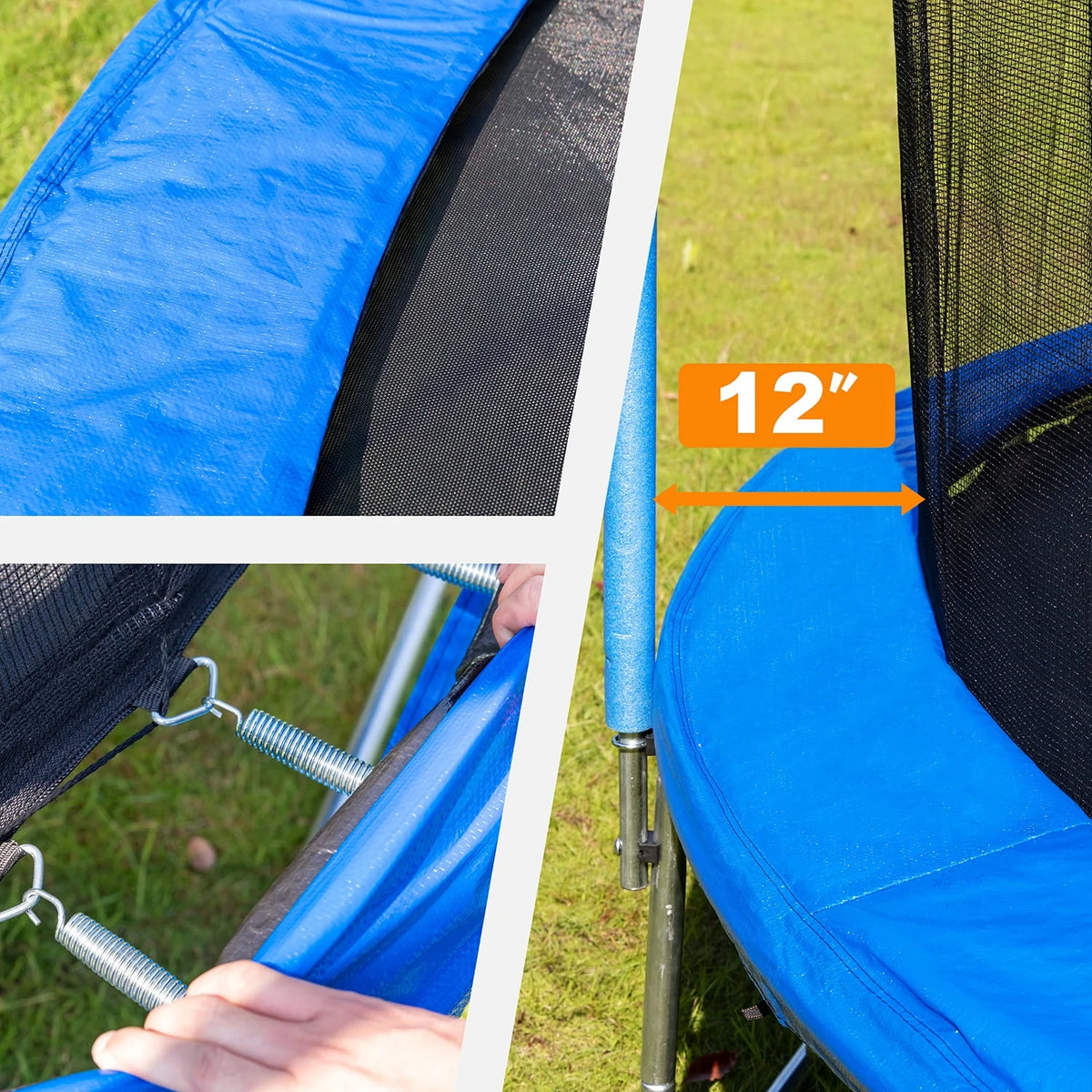 8FT Trampoline with Safety Enclosure Net and Ladder Q51271