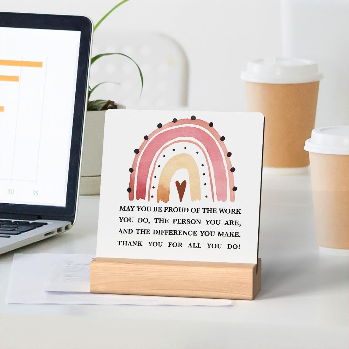 Desk Decor Sign 4x4 Inches L848276