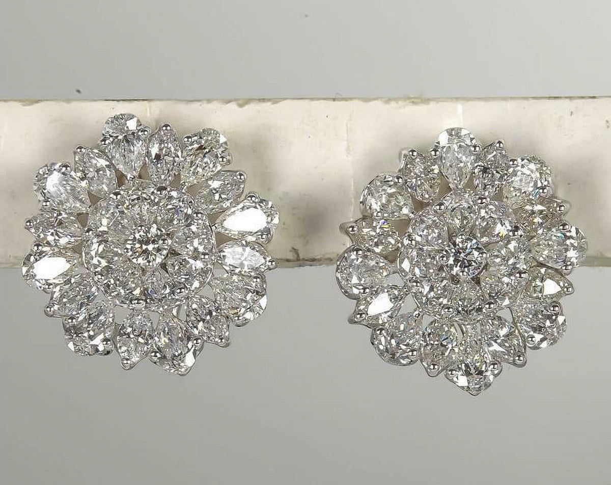 Platinum Button Earrings T33151