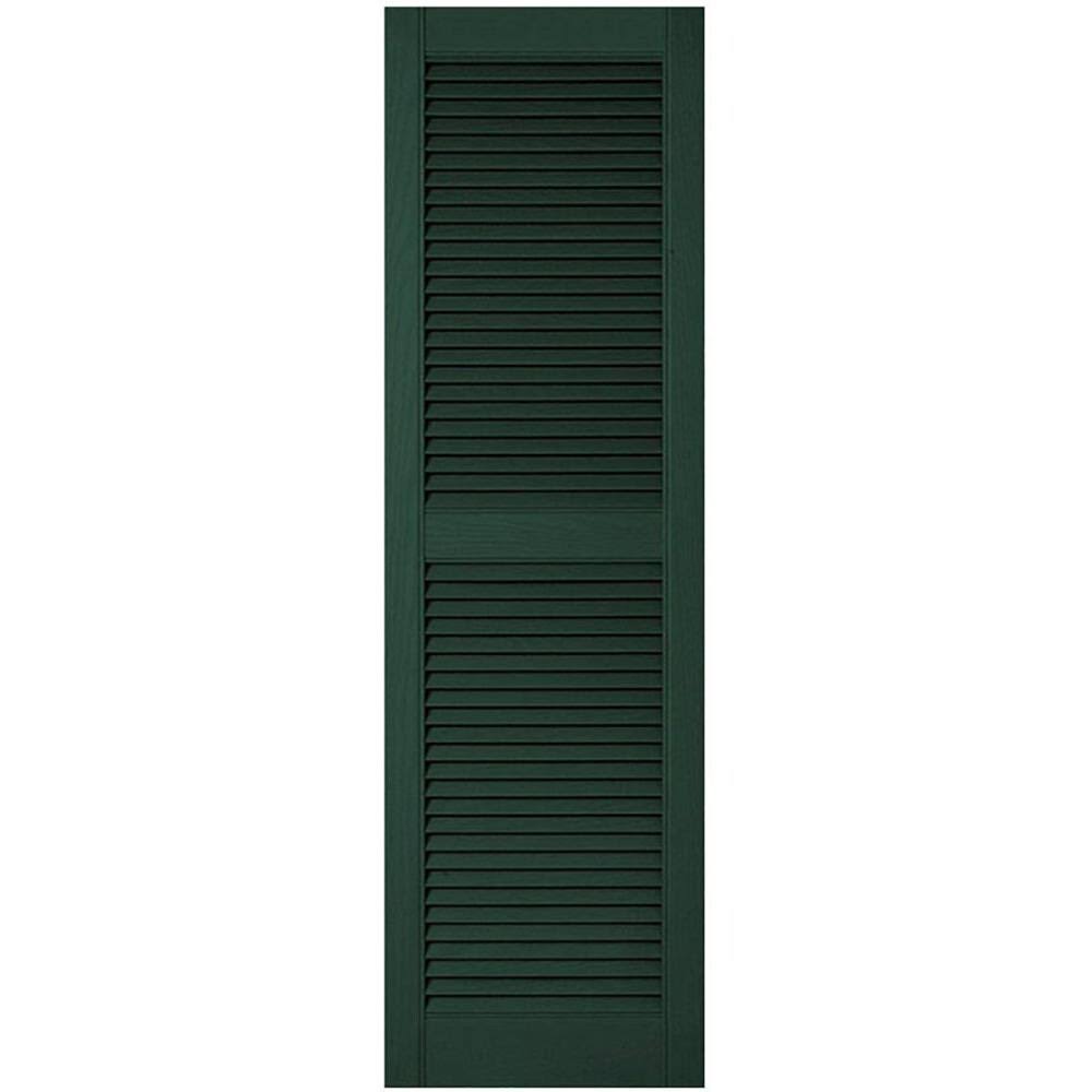 Midnight Green Vinyl Open Louver Shutters W43782