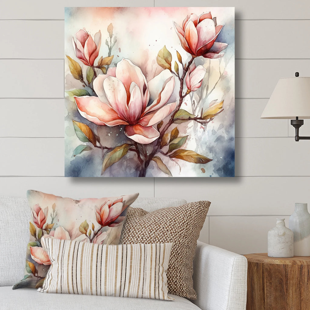 Floral Magnolias Canvas Art Print S332