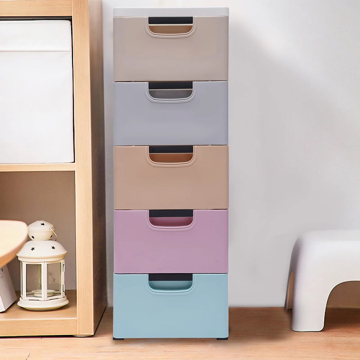 5 Tier Stackable Plastic Drawers Dresser M11890
