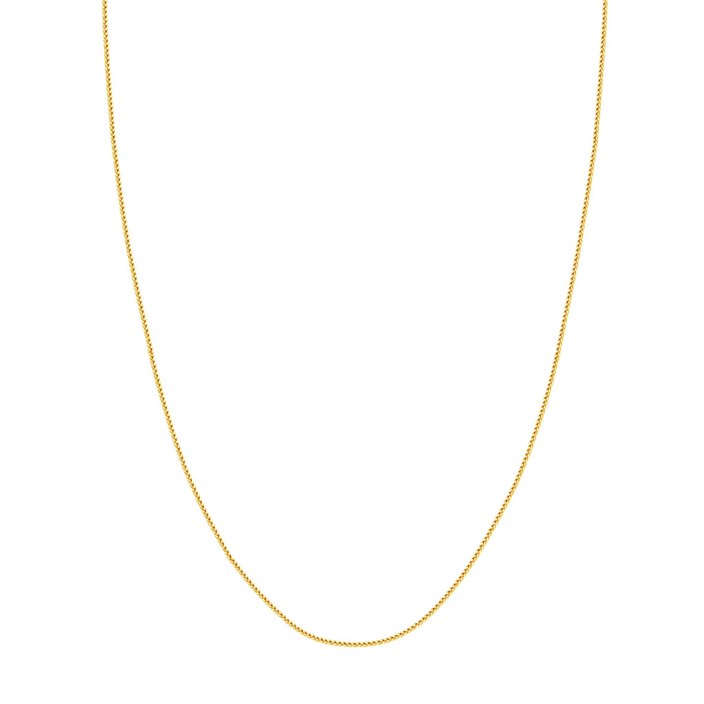 18" 1.25mm Hollow Square Wheat Chain Necklace Z327524
