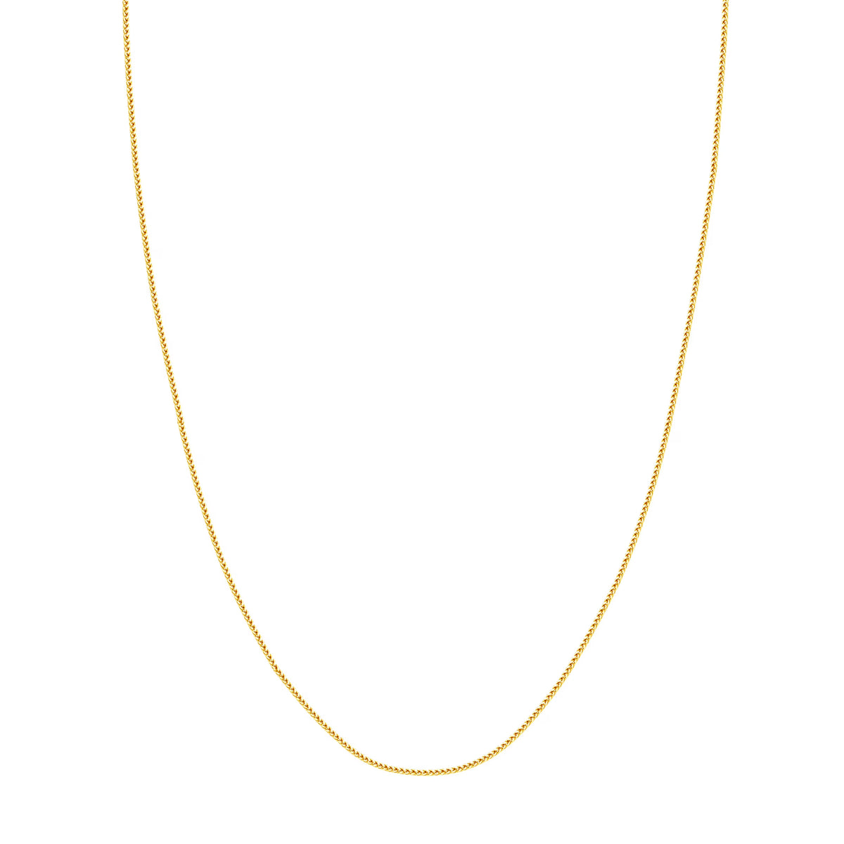 18" 1.25mm Hollow Square Wheat Chain Necklace Z327524