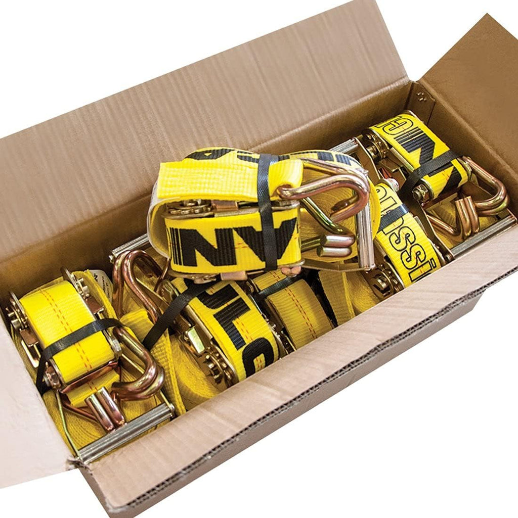 2 Inch x 27 Foot 8 Pack Ratchet Strap with Wire Hooks I231581