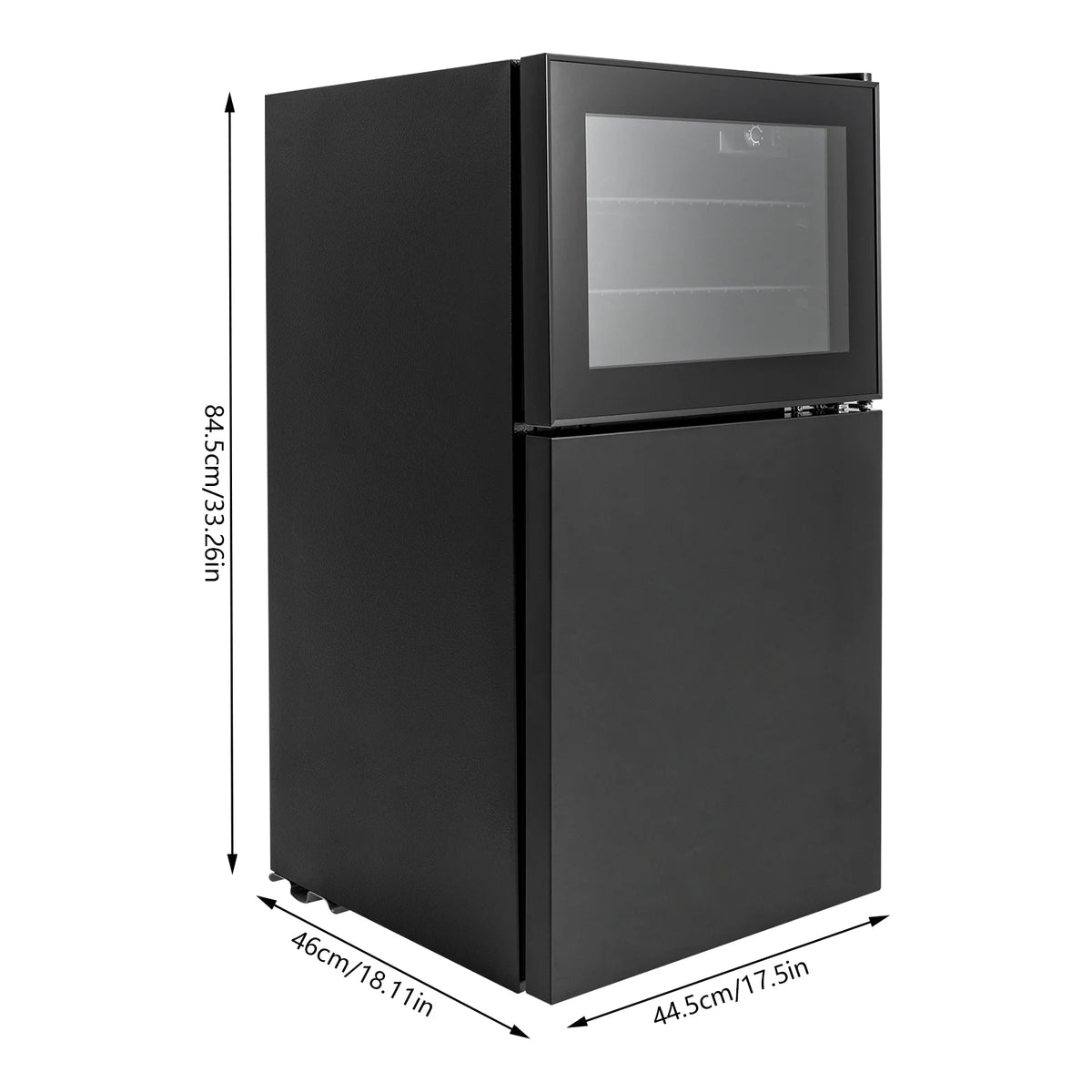30 Bottles Dual Zone Wine Cooler Refrigerator E844