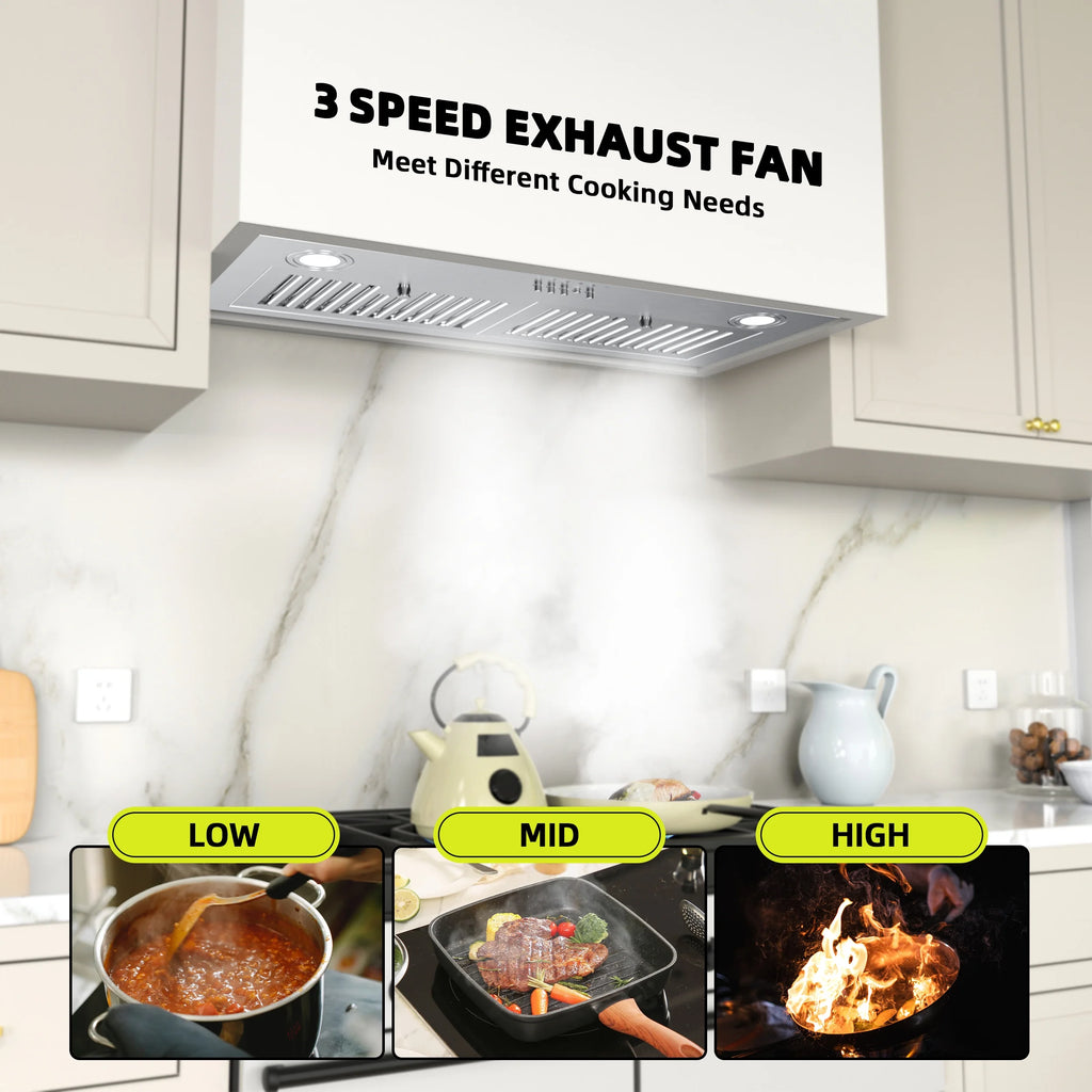 30 inch Built-in Kitchen Range Hood with Light W853