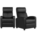 2pcs Black PU Leather Recliner Chair A962