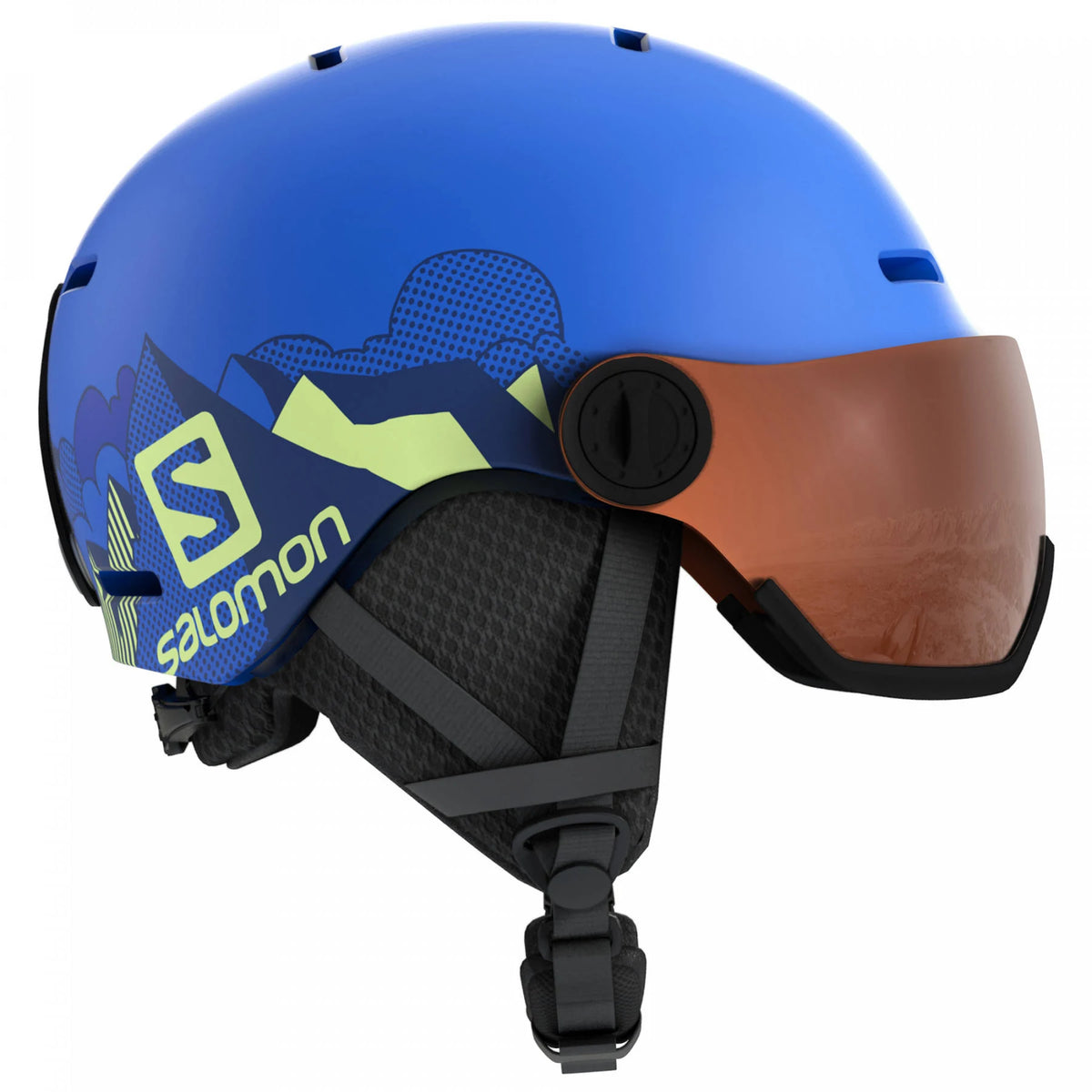 Pop Blue Mat Kids Visor Helmet A706617