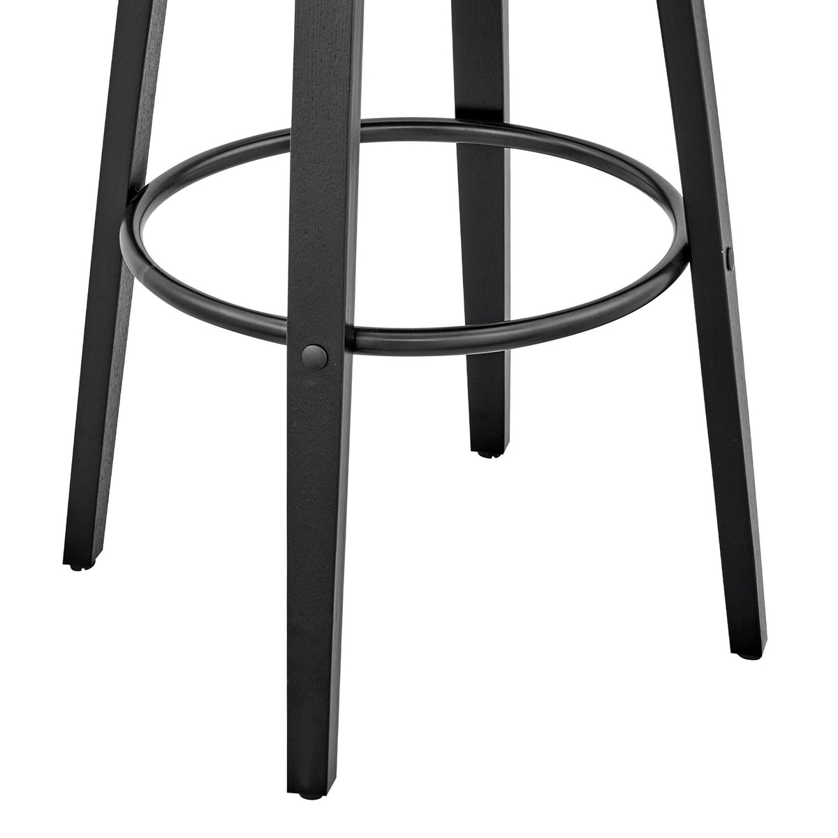Gray and Black Leatherette Barstool with Cut Out Back T8510