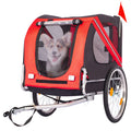 Yellow Foldable Pet Stroller Dog Carrier Bicycle Trailer Z473