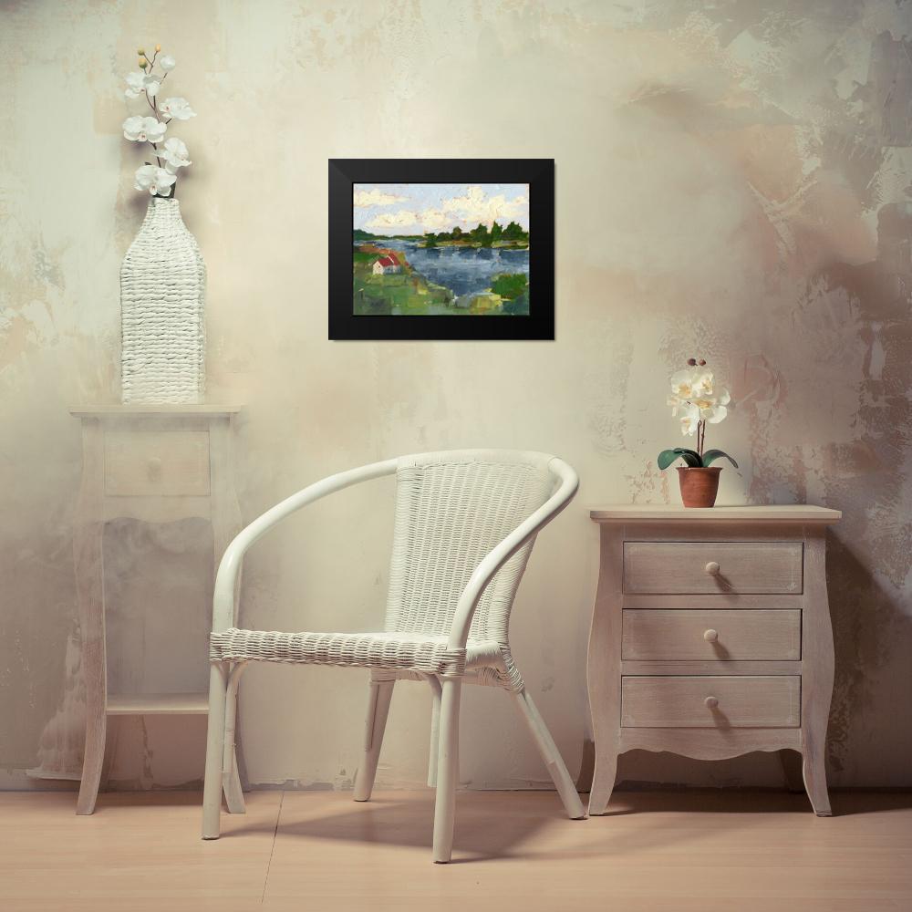 Lakeside Cottages I Framed Museum Art Print E7878