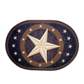 Multicolor Oval Area Rug with Jute Backing E83262