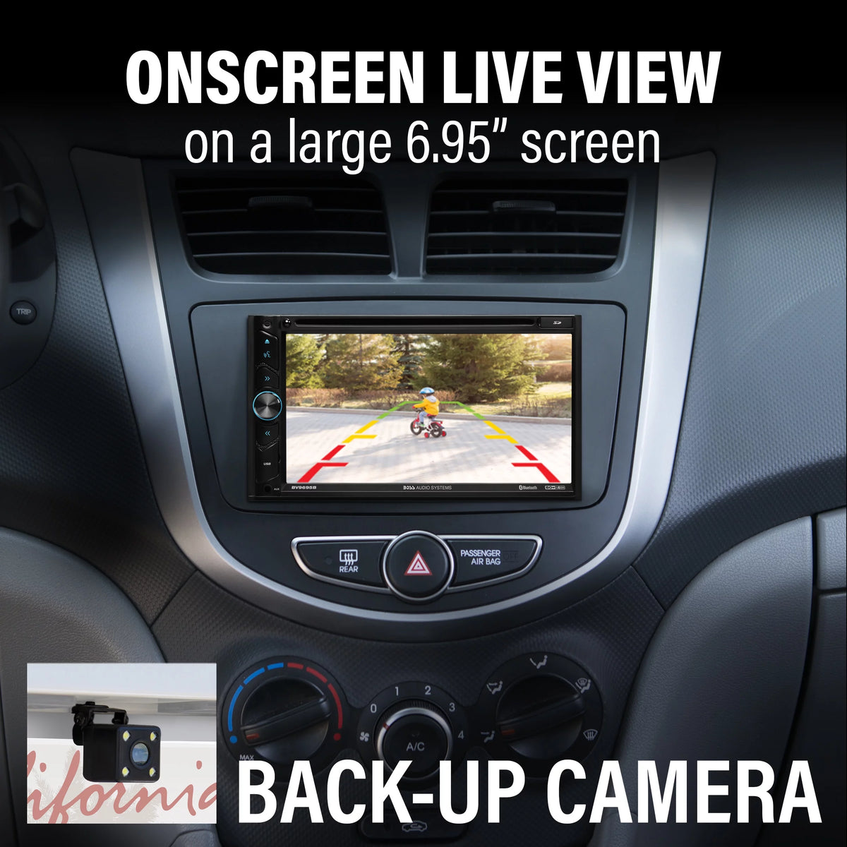 6.95 Inch Double Din Bluetooth Touchscreen Car Stereo V940