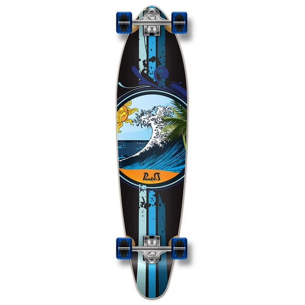 Longboard Skateboard Kicktail Cruiser 40" x 10" with Black Grip Tape Aluminum Alloy Truck 71mm Wheels I607880