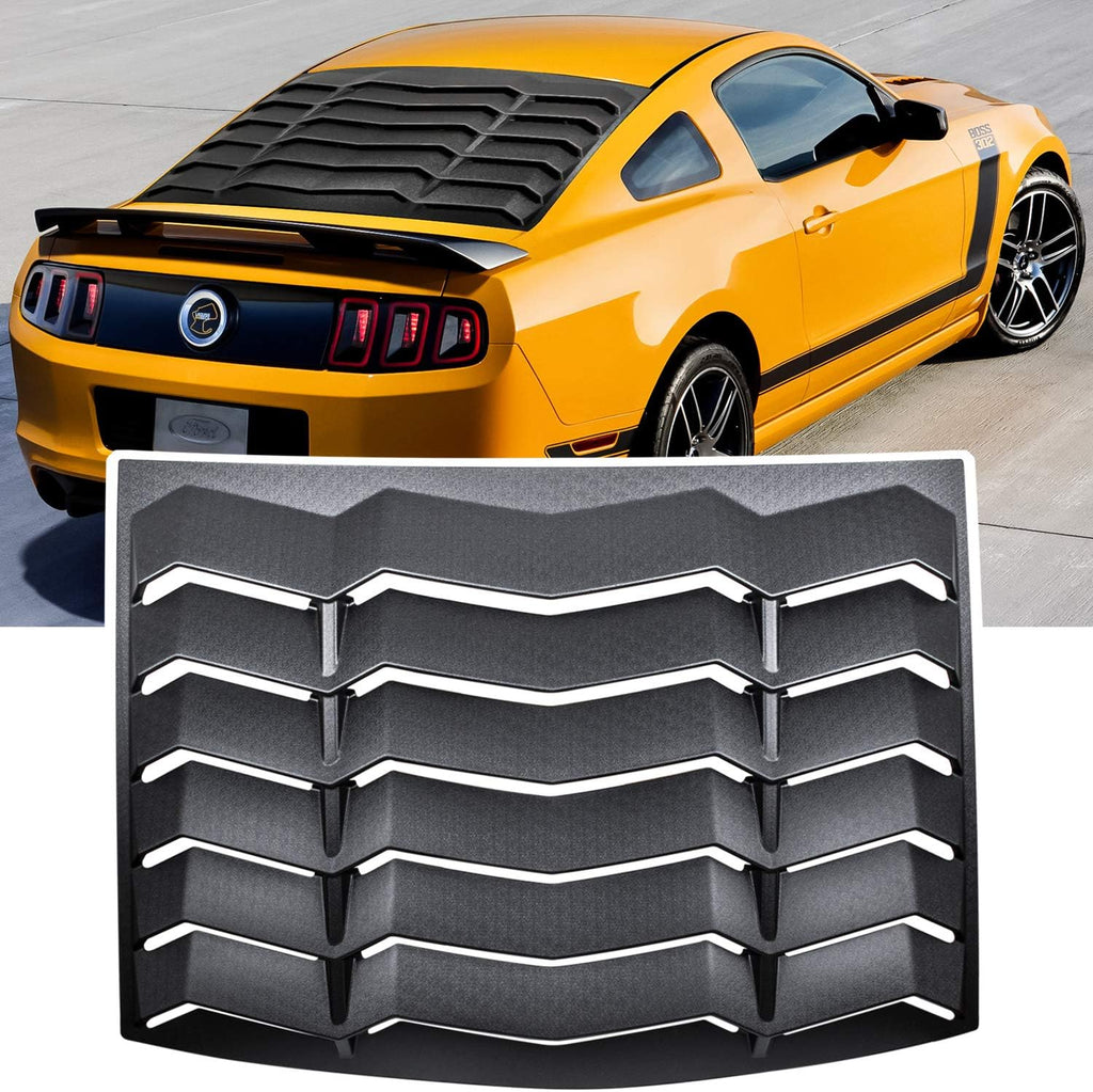 Rear Window Louver Windshield Sun Shade Cover (ABS Matte Black) J605
