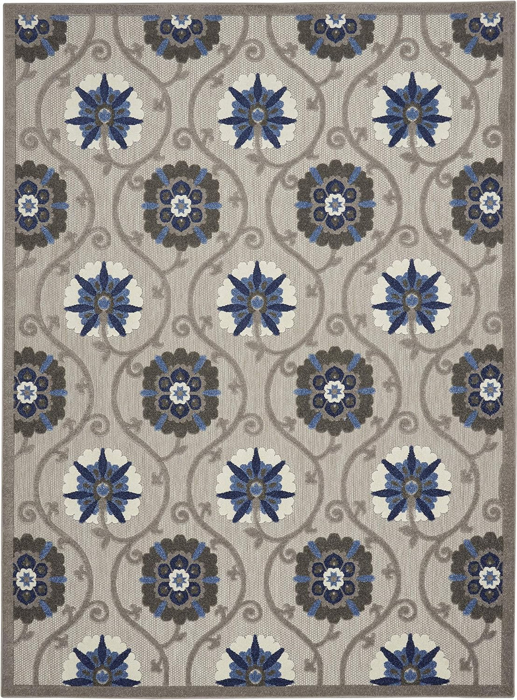 Grey/Blue 7' x 10' Area Rug Y48476