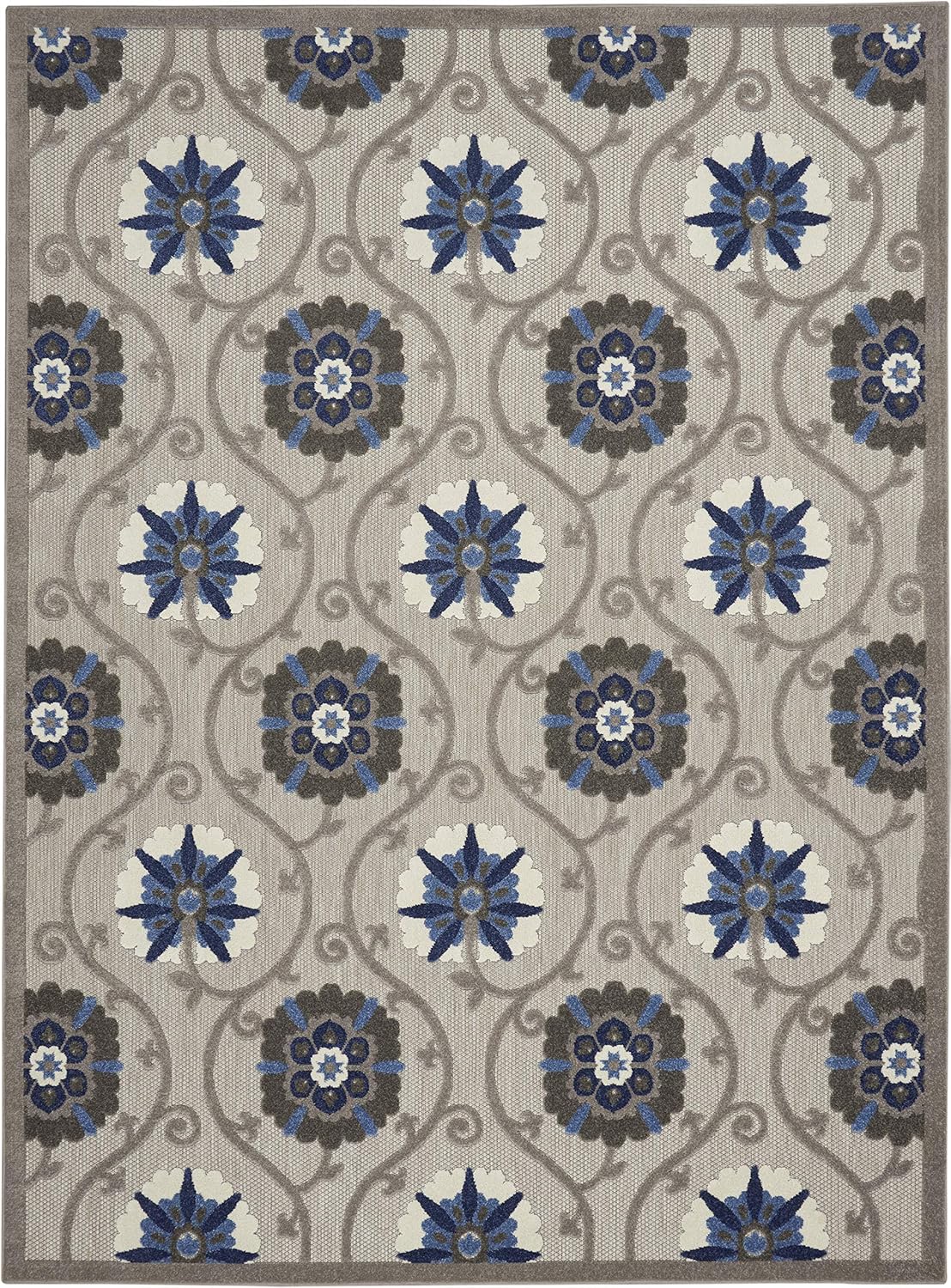 Grey/Blue 7' x 10' Area Rug Y48476