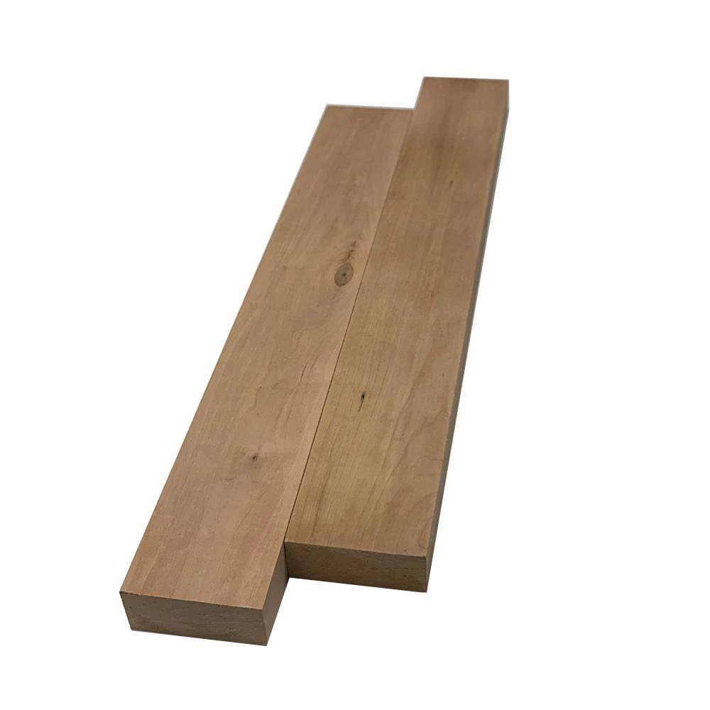 Hardwood 2 in. x 4 in. x 2 ft. Cherry S4S Board 2-Pack I4465