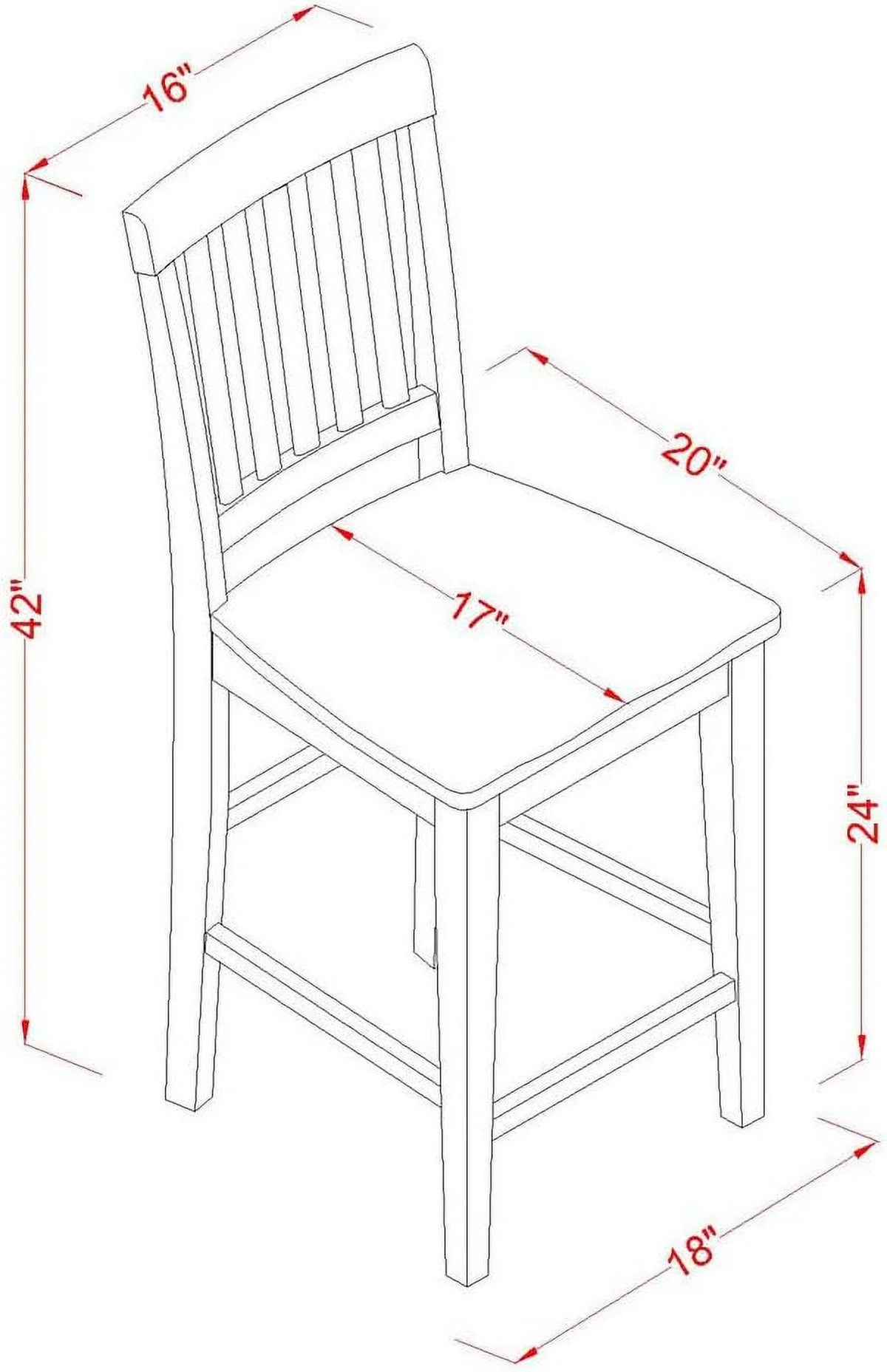 5 Piece Kitchen Counter Height Set with Round Pub Table and 4 Chairs F407924