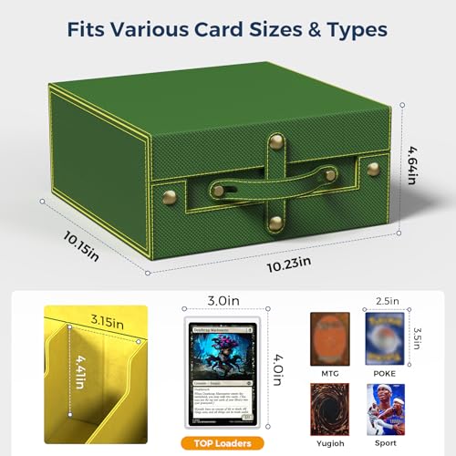 Black Grey Trading Card Storage Box with Portable Handle C514714