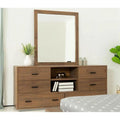 Walnut Six Drawer Combo Dresser M8542