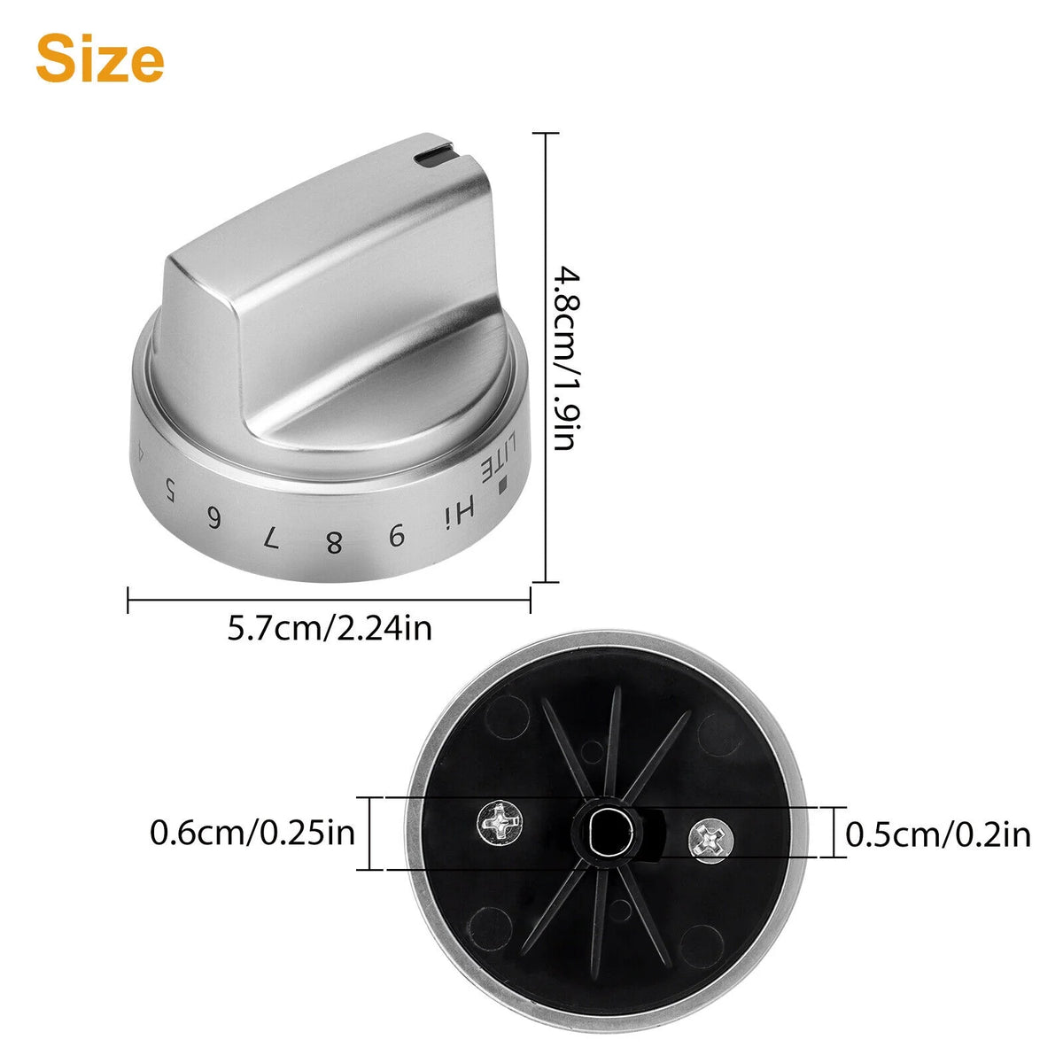 Stainless Steel Control Knobs Y89693