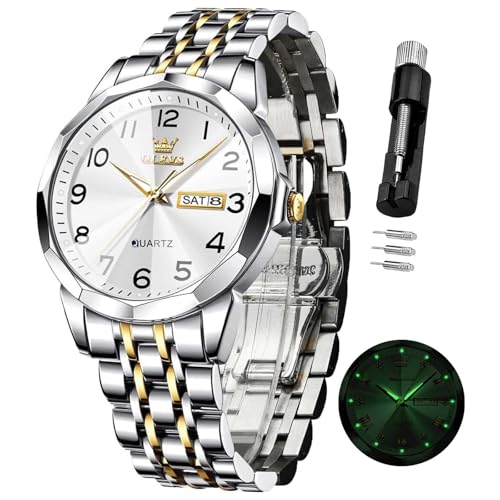Two Tone Stainless Steel Diamond Analog Quartz Dress Wrist Watch P71701