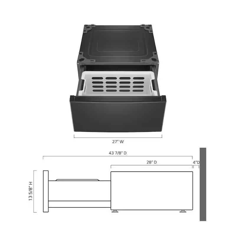 27 in. Laundry Pedestal with Storage Drawer N644077