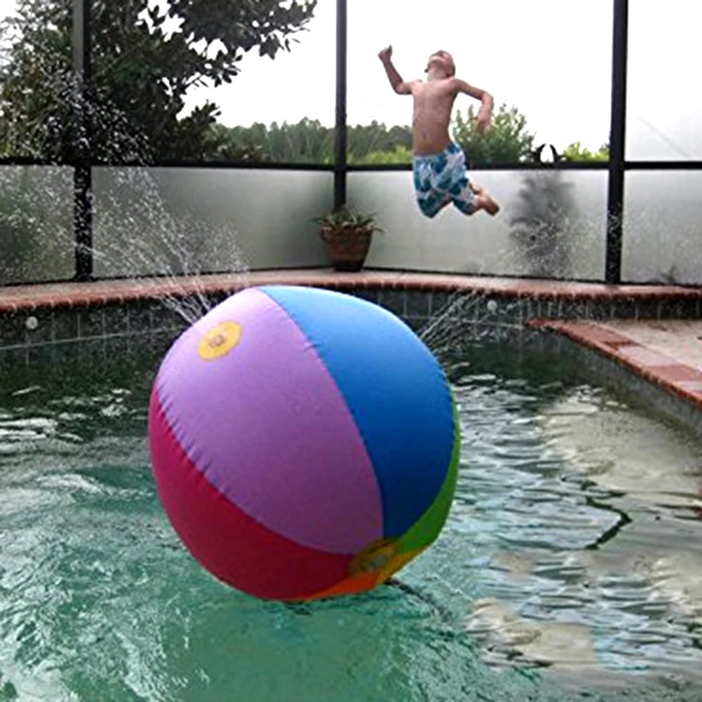30" Inflatable Beach Sprinkler Water Spray Ball Toy W5521