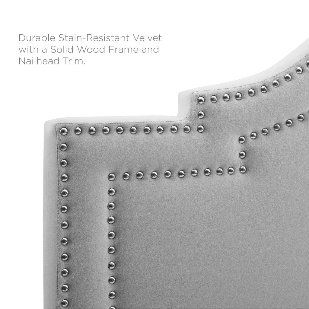 Light Gray King/California King Velvet Headboard A791
