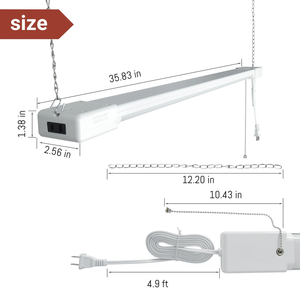 3-FT 4500-Lumen Integrated LED Shop Light W690923