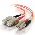Orange LC-SC Duplex Multimode Fiber Optic Cable K332