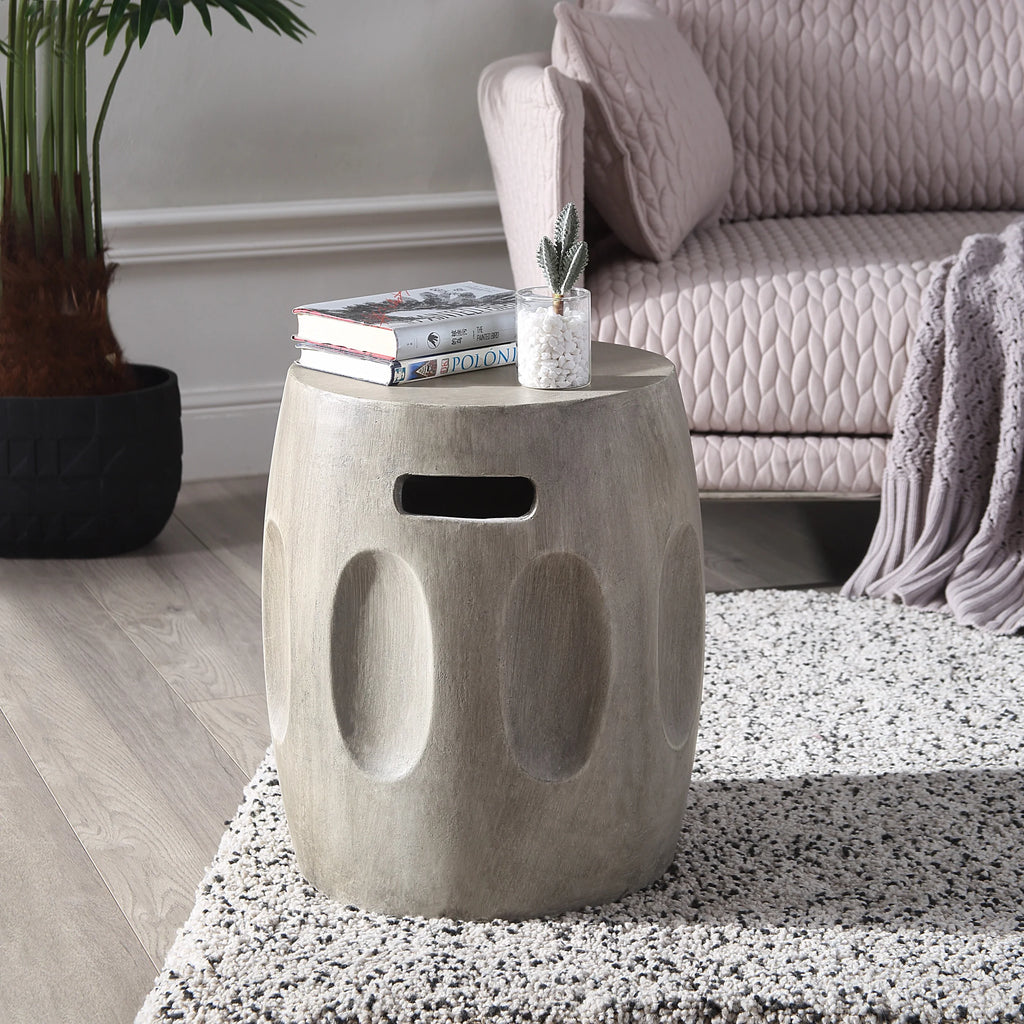 Contemporary Lightweight Concrete Accent Side Table Y111081