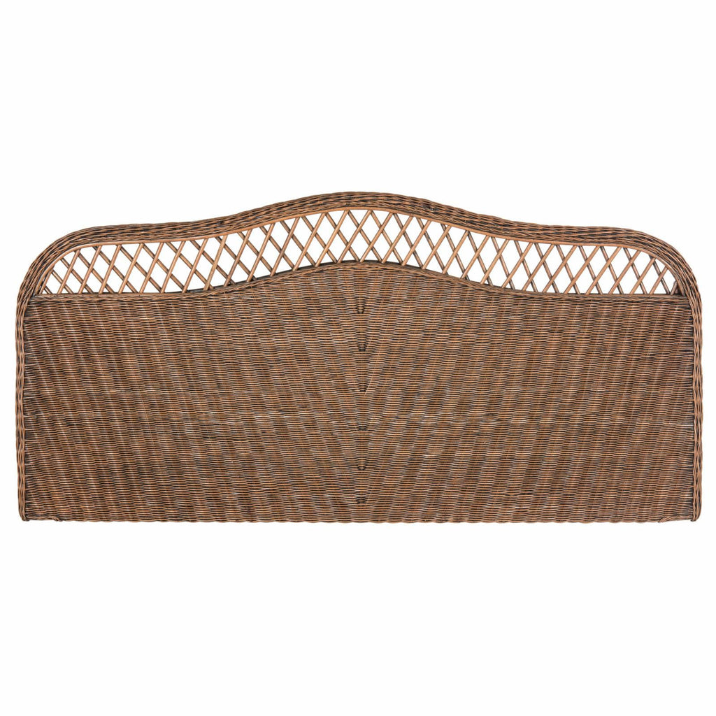 Antique Grey Rattan Full Headboard K71656