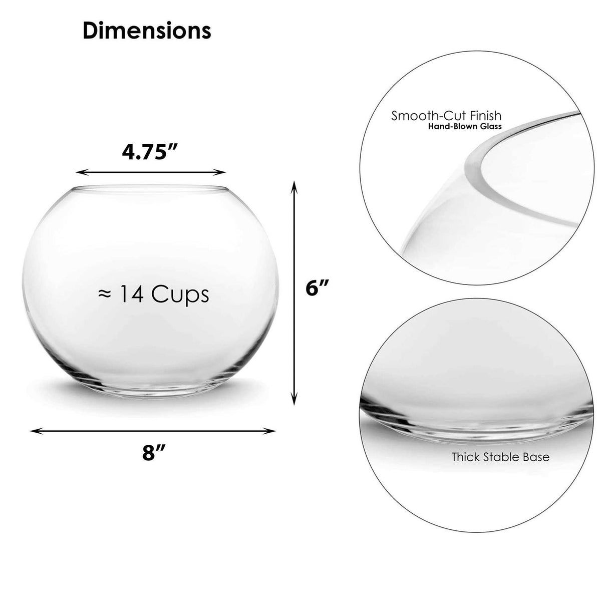Glass Bubble Bowl Vase W9089
