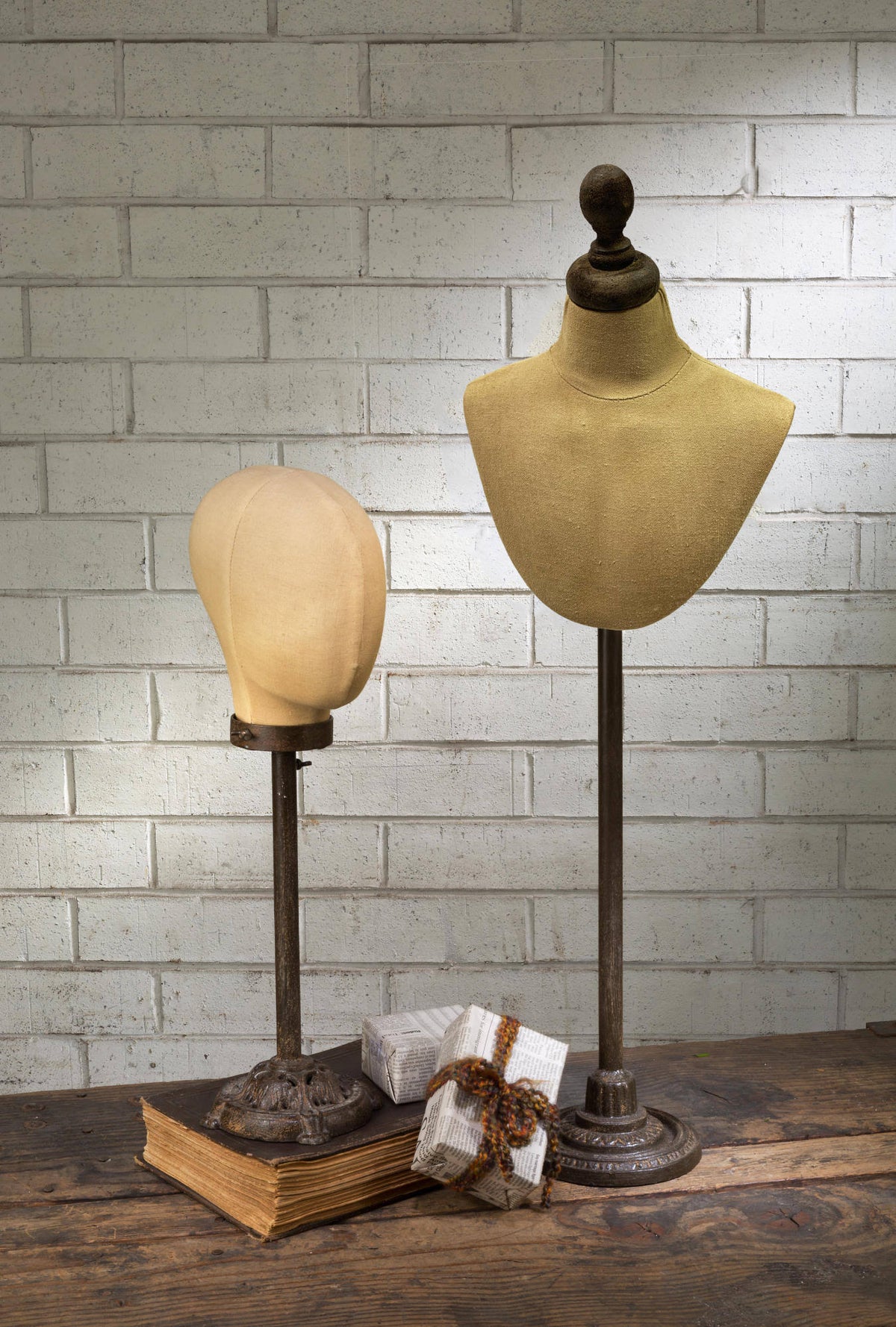 Yellow and Brown Neck Form on Pedestal Base O86109