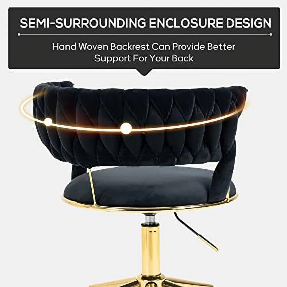 Velvet Height Adjustable Swivel Office Chair with Wheels Z593