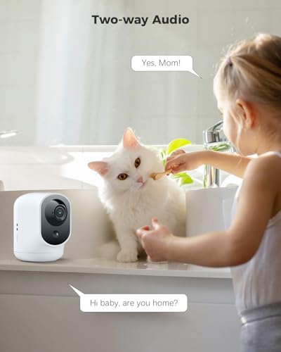 2K Indoor Pan/Tilt Security Camera with 5200mAh Battery G569034