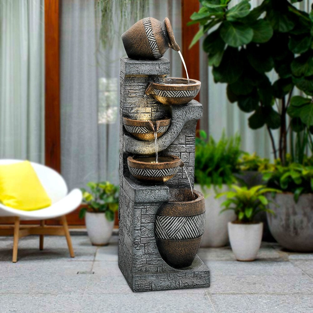 5-Tier Cascading Outdoor Water Fountain H59716