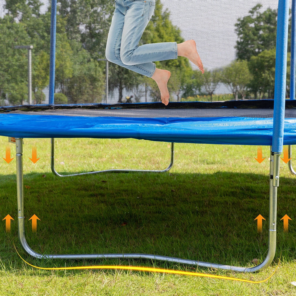 8FT Trampoline with Safety Enclosure Net and Ladder Q51271