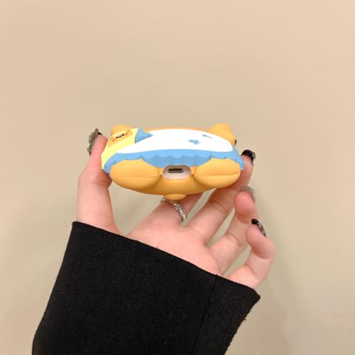 3D Cartoon Silicone Protective Cover with Keychain for AirPods 1/2 Case Y7830