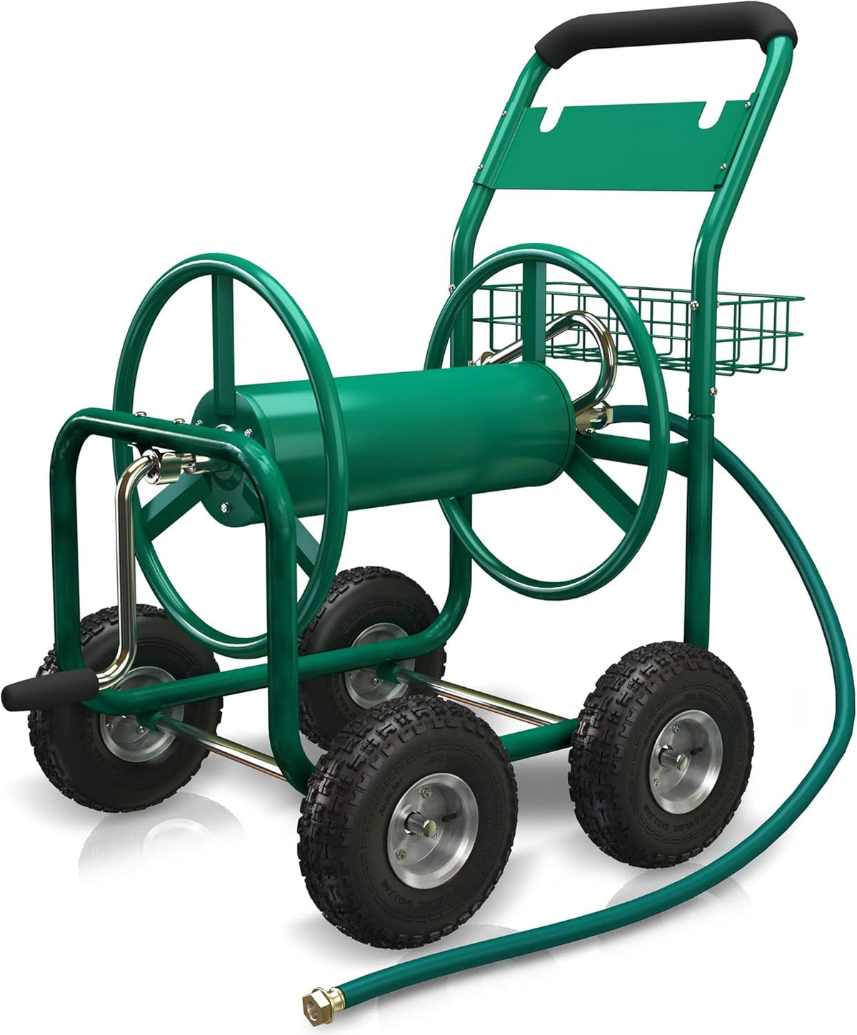 Garden Hose Reel Cart with Wheels, Heavy Duty, Waterproof Cover D765646