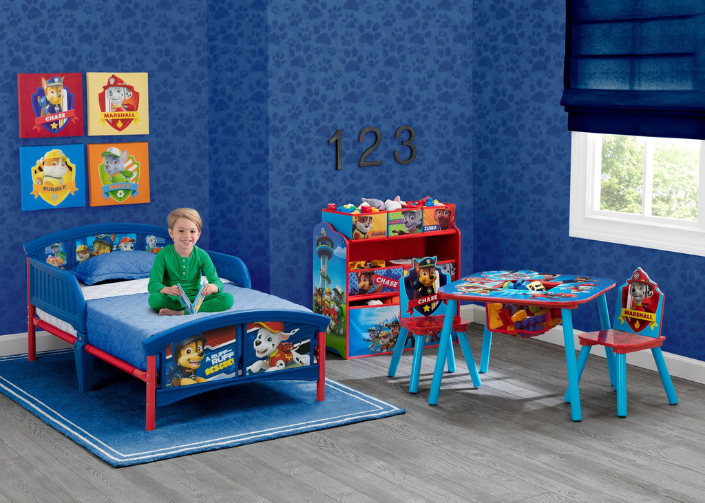 Blue Plastic Toddler Bed D853