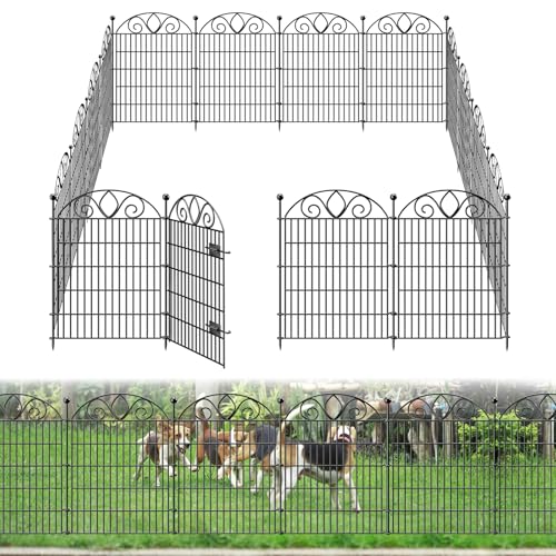 48" H x 21' L Rustproof Metal Garden Fence Panel S327