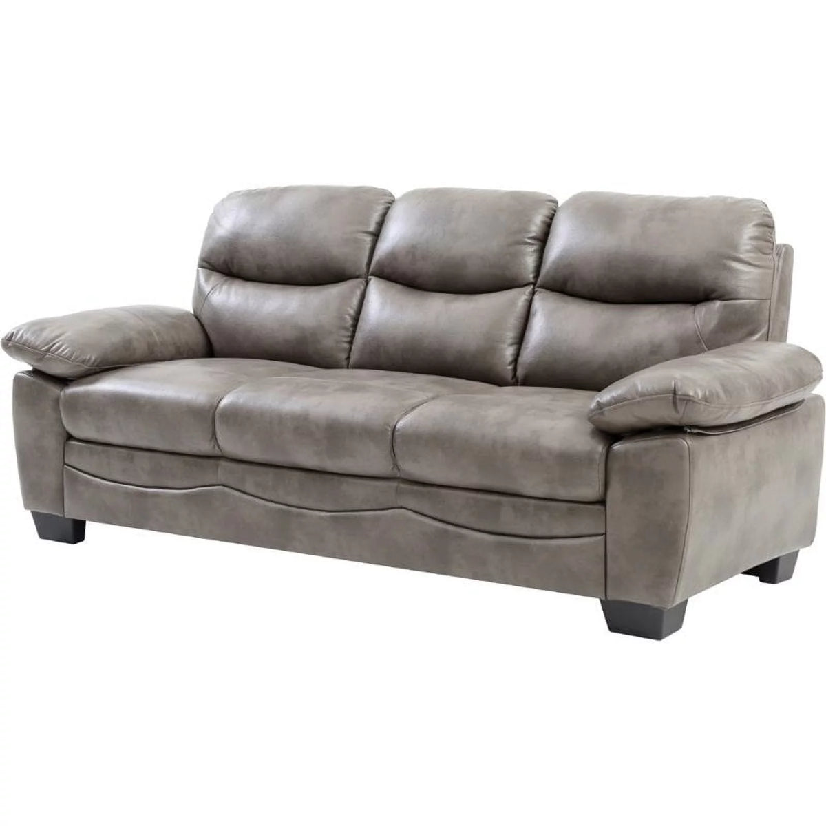 Gray Faux Leather Sofa K684981