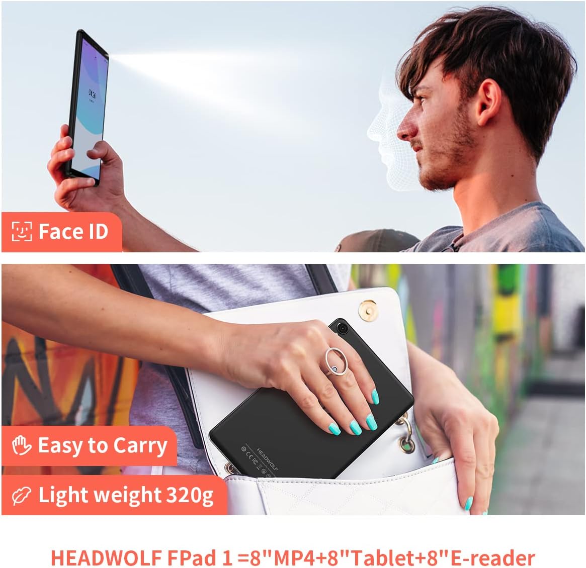 8 inch Android 11 Tablet, 3GB RAM 64GB ROM, 800 * 1280 HD Display D157