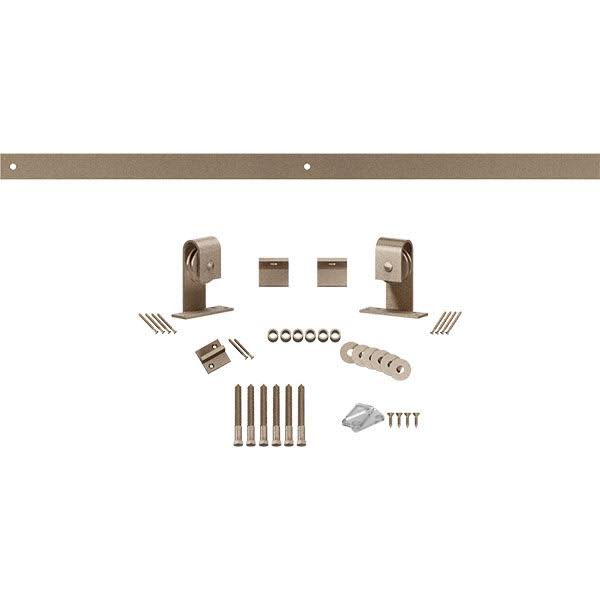 Barn Door Hardware Set, 96 Inches, White Bronze E782