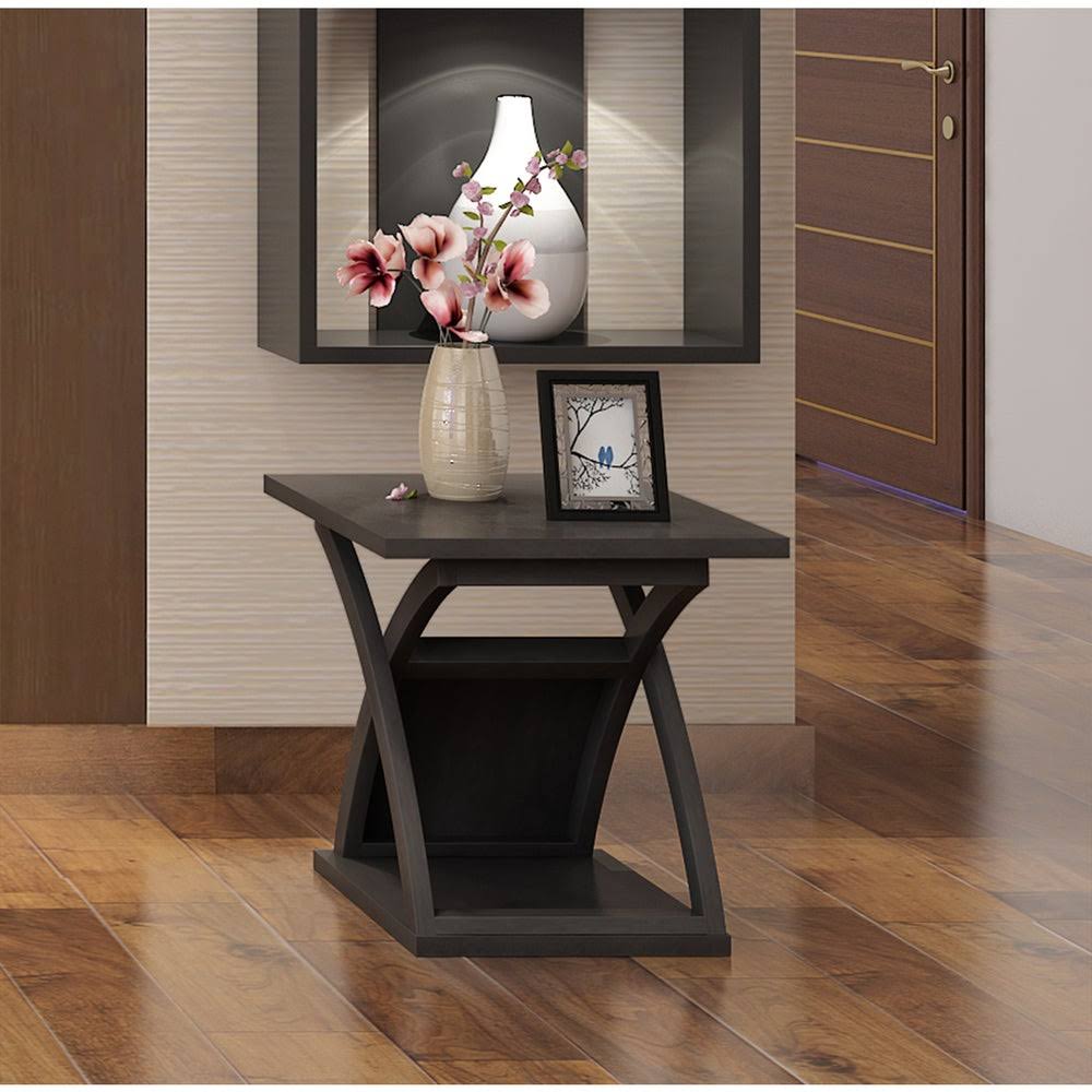 Espresso Brown X-Base End Table Z862195